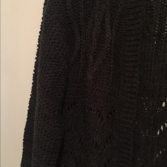 Pink rose dark gray knitted sweater - Picture 3 of 4